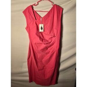NWT New MuXXN Womens Hot Pink Barbiecore Barbie Sheath Dress Size XL Bodycon